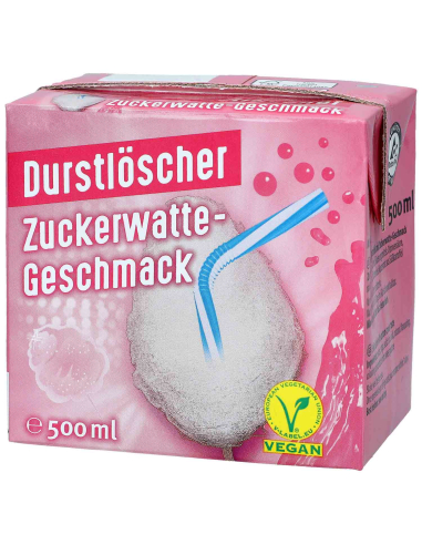Durstlöscher Zuckerwatte Geschmack 12 x 500 ml