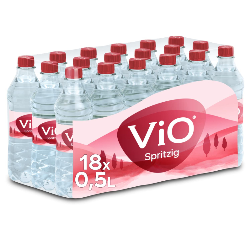 Vio Mineralwasser Spritzig 18 x 500 ml PET DPG