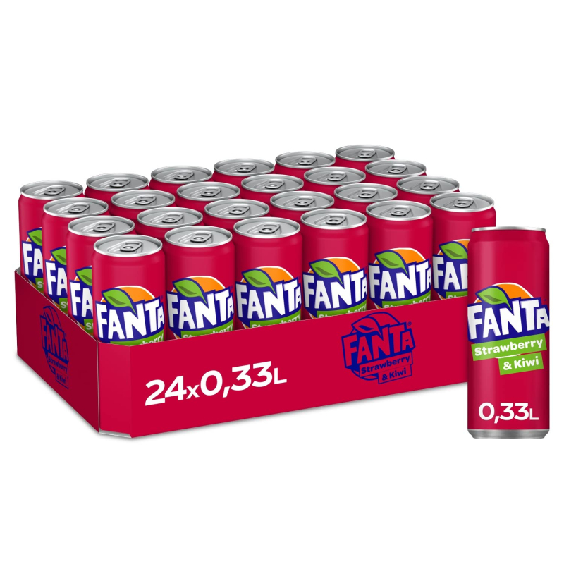 Fanta Strawberry & Kiwi 24 x 330 ml DPG - MHD 10-2024