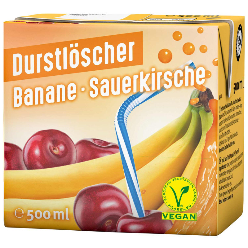 Durstlöscher Banane Sauerkirsche 12 x 500 ml