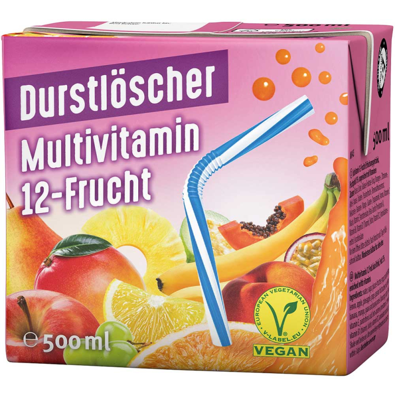Durstlöscher Multivitamin 12-Frucht 12 x 500 ml