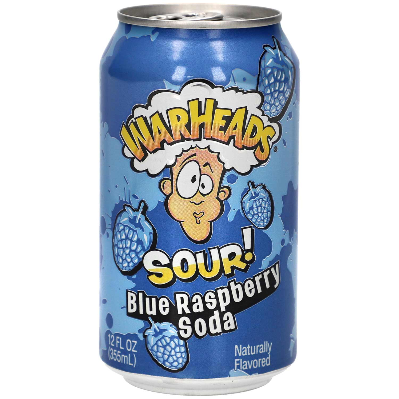 Warheads Blue Rasberry Soda 12 x 355 ml Dose OHNE DPG